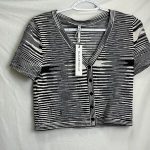 Black Friday Striped Crop Top